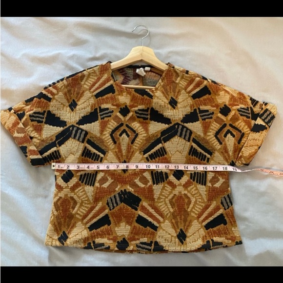 Dolan Left Coast Seraphina Tapestry Textured Crop Shirt XS Anthropologie - Picture 4 of 7